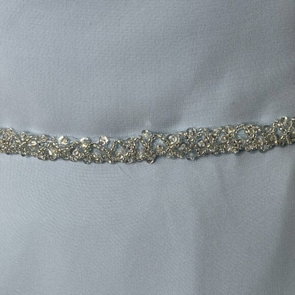 Mori Lee Women's Light Blue Bridesmaid Wedding Maxi Dress Size 10 - Picture 5 of 16